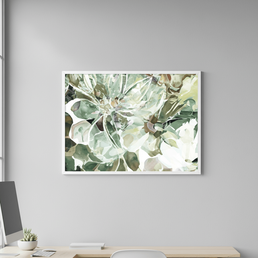 Green Daisy by Deer Muskeeter wall - art - picture - poster