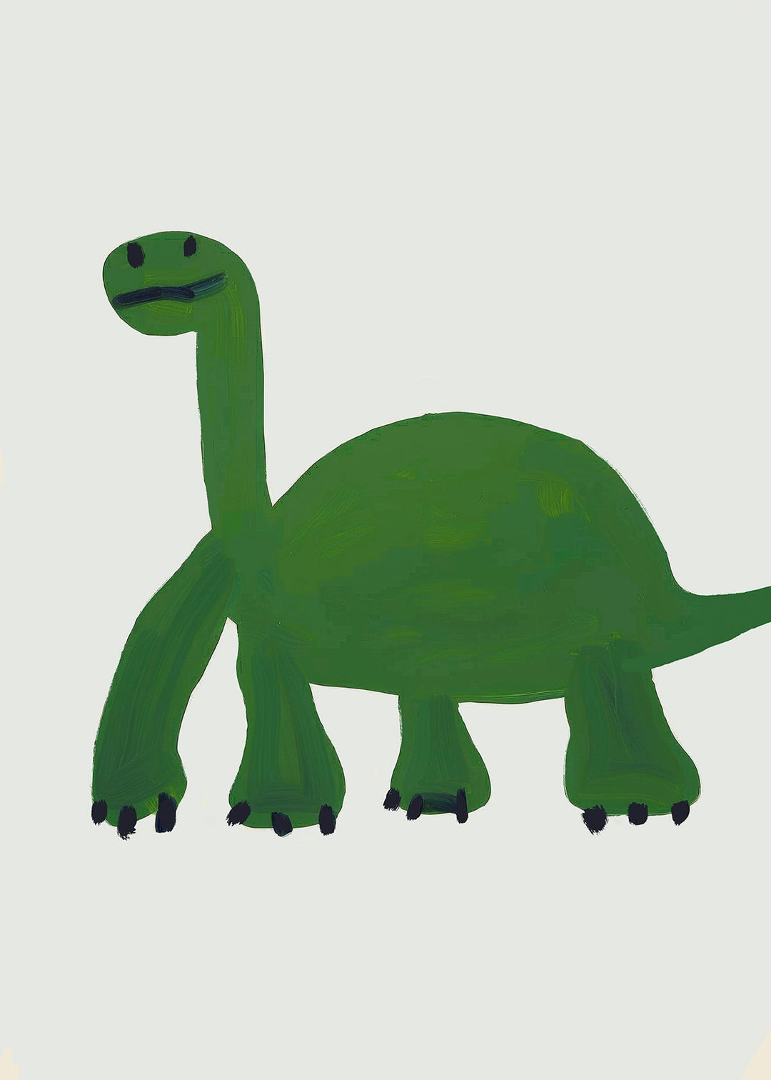 Green Dinosaur Childrens Painting Wall Art - Style My Wall