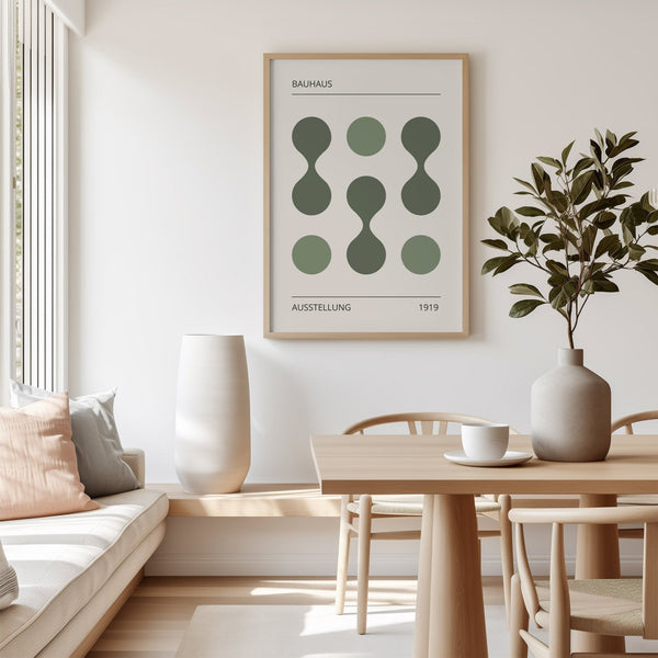Green Drops Abstract Wall Art by Bauhaus