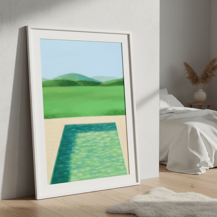 Green Field and Swimming Pool by Ieva Baklane wall - art - picture - poster