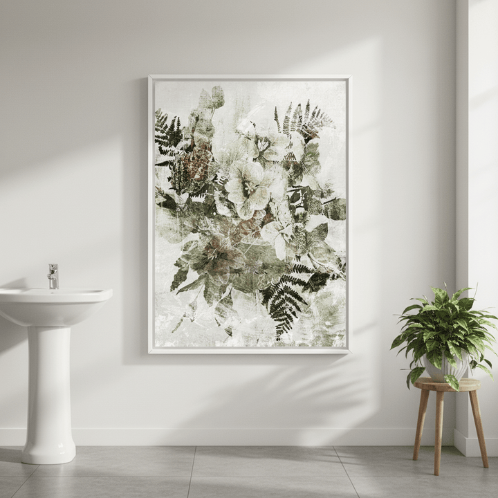 Green Grunge Floral by Deer Muskeeter wall - art - picture - poster