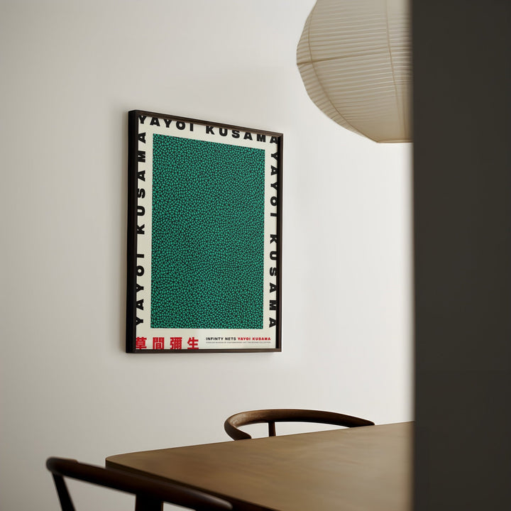 Green Infinity Nets Wall Frame by Yayoi Kusama - Style My Wall