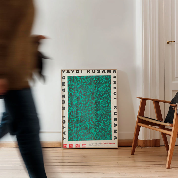 Green Infinity Nets Wall Frame by Yayoi Kusama - Style My Wall