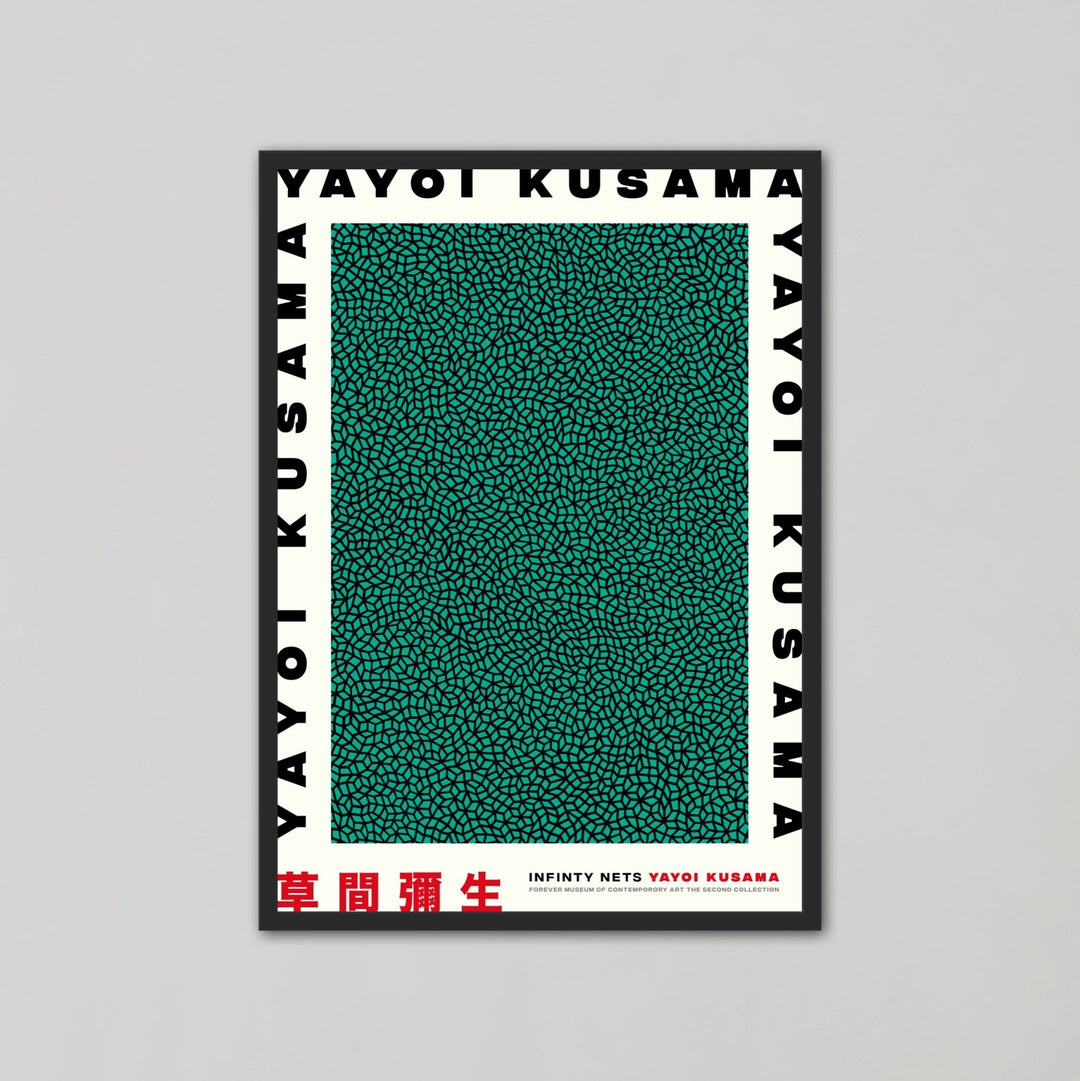 Green Infinity Nets Wall Frame by Yayoi Kusama - Style My Wall