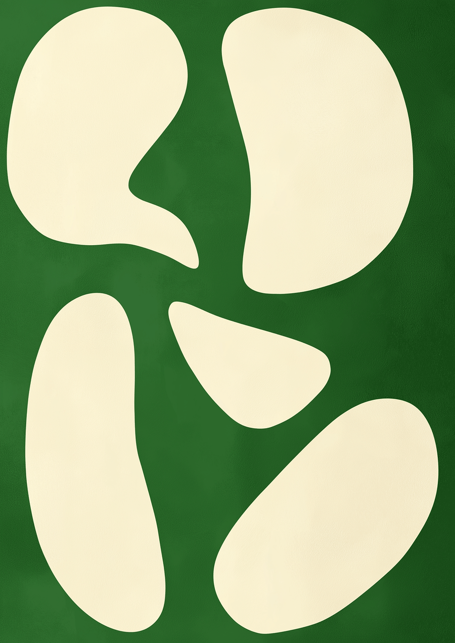 Green Leaf Abstract Print