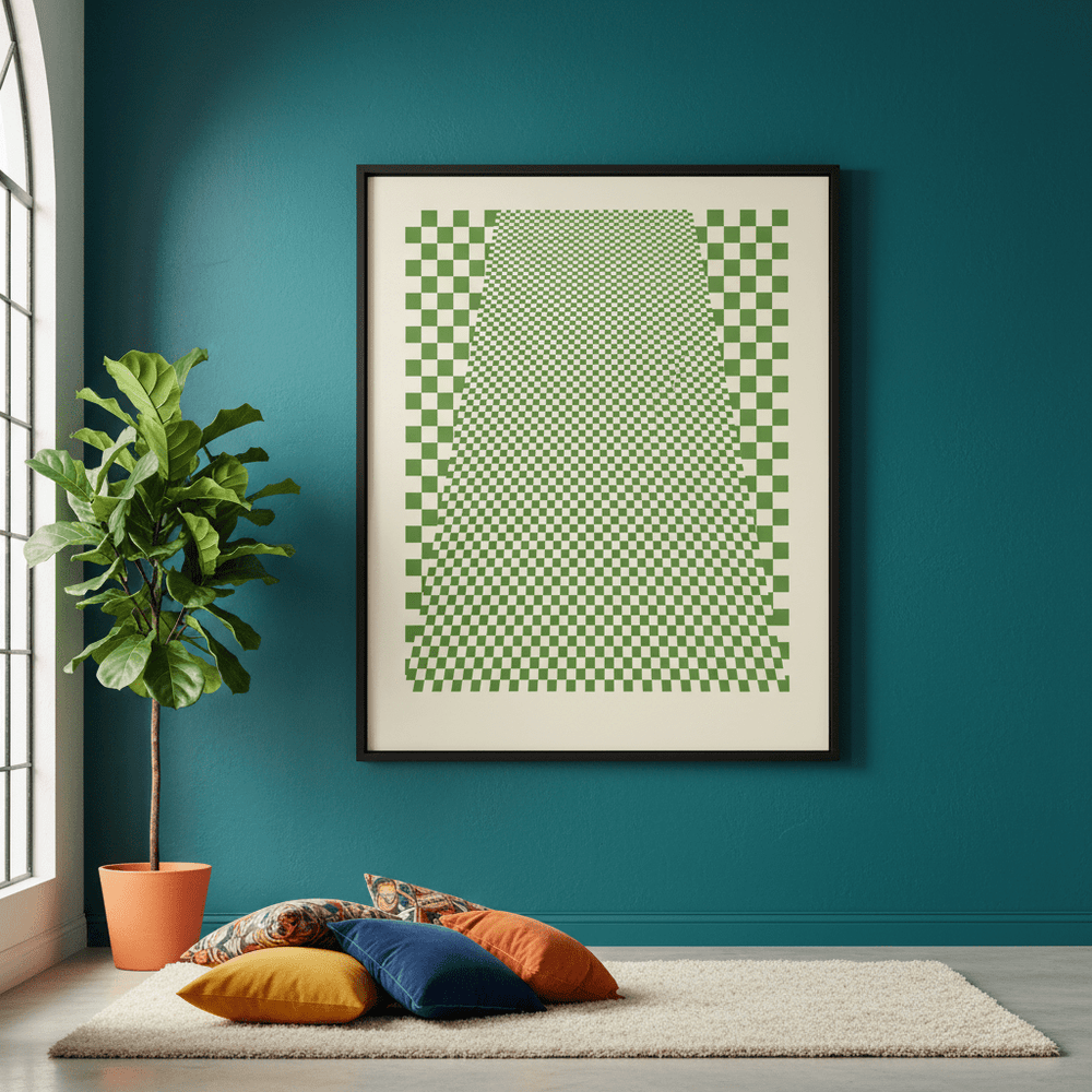Green Matrix Tiling wall - art - picture - poster