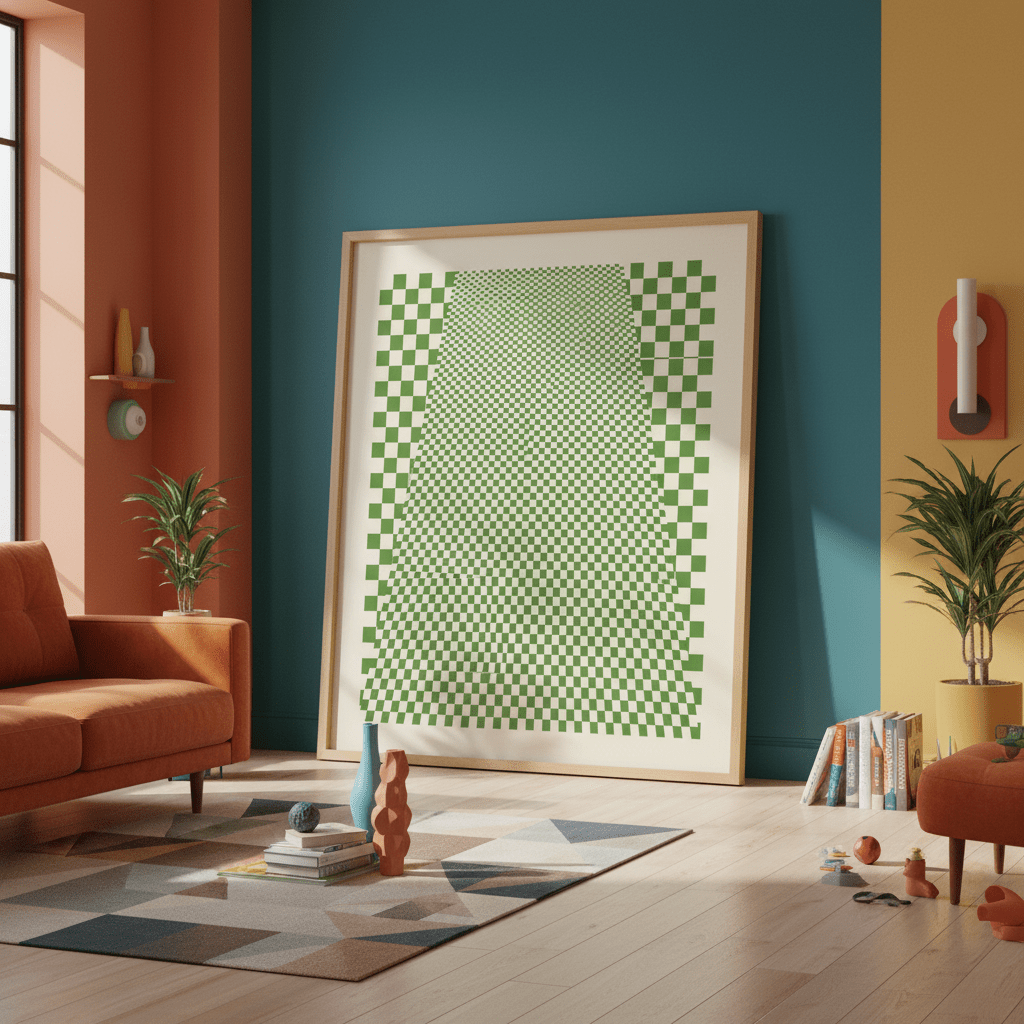 Green Matrix Tiling wall - art - picture - poster