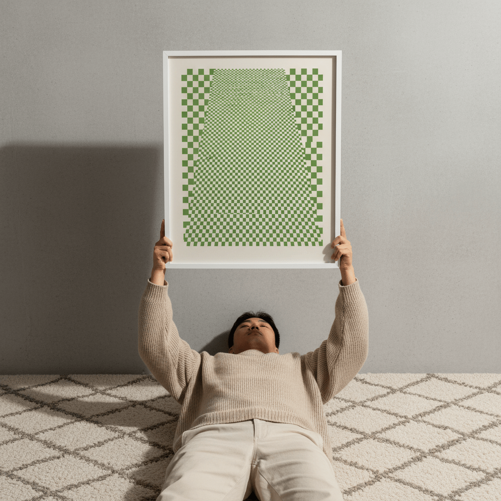 Green Matrix Tiling wall - art - picture - poster