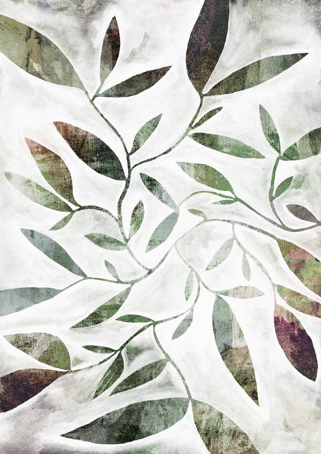 Green Watercolour Leaves by Dear Muskeeter