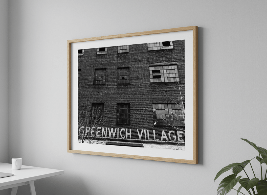 Contemporary wall art featured in a bright modern office workspace