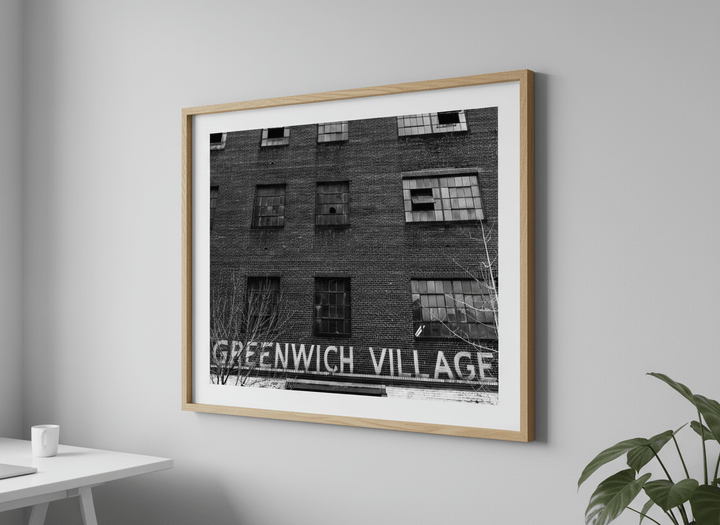 Contemporary wall art featured in a bright modern office workspace
