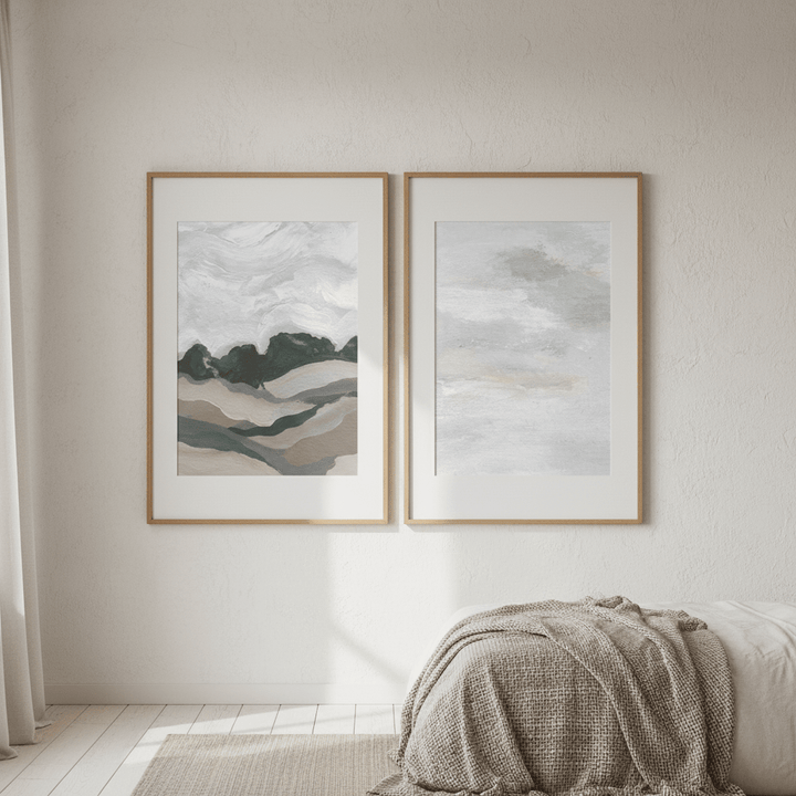 Grey Abstract Sky Duo by Josephine Wianto wall - art - picture - poster