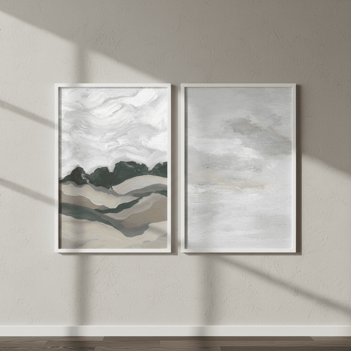 Grey Abstract Sky Duo by Josephine Wianto wall - art - picture - poster