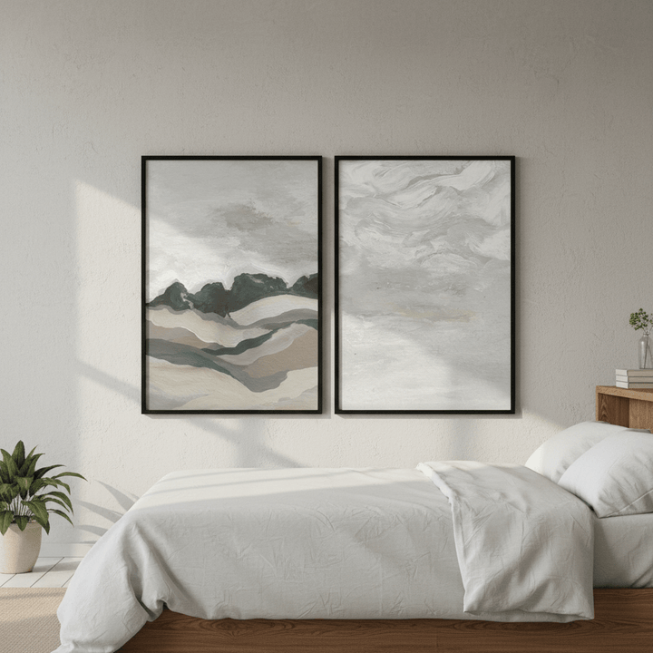 Grey Abstract Sky Duo by Josephine Wianto wall - art - picture - poster
