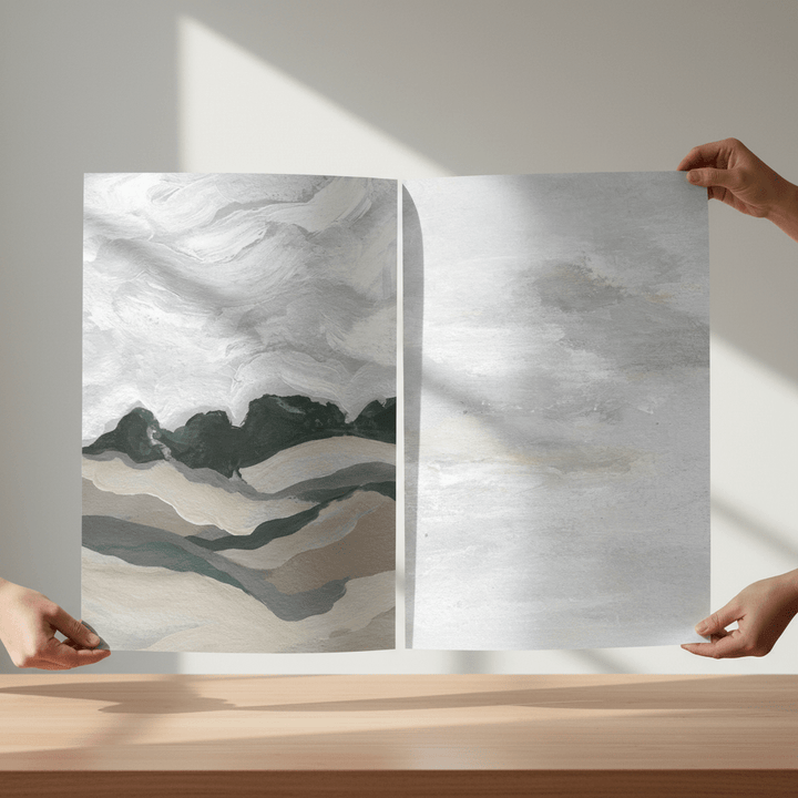 Grey Abstract Sky Duo by Josephine Wianto wall - art - picture - poster