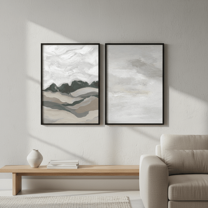 Grey Abstract Sky Duo by Josephine Wianto wall - art - picture - poster