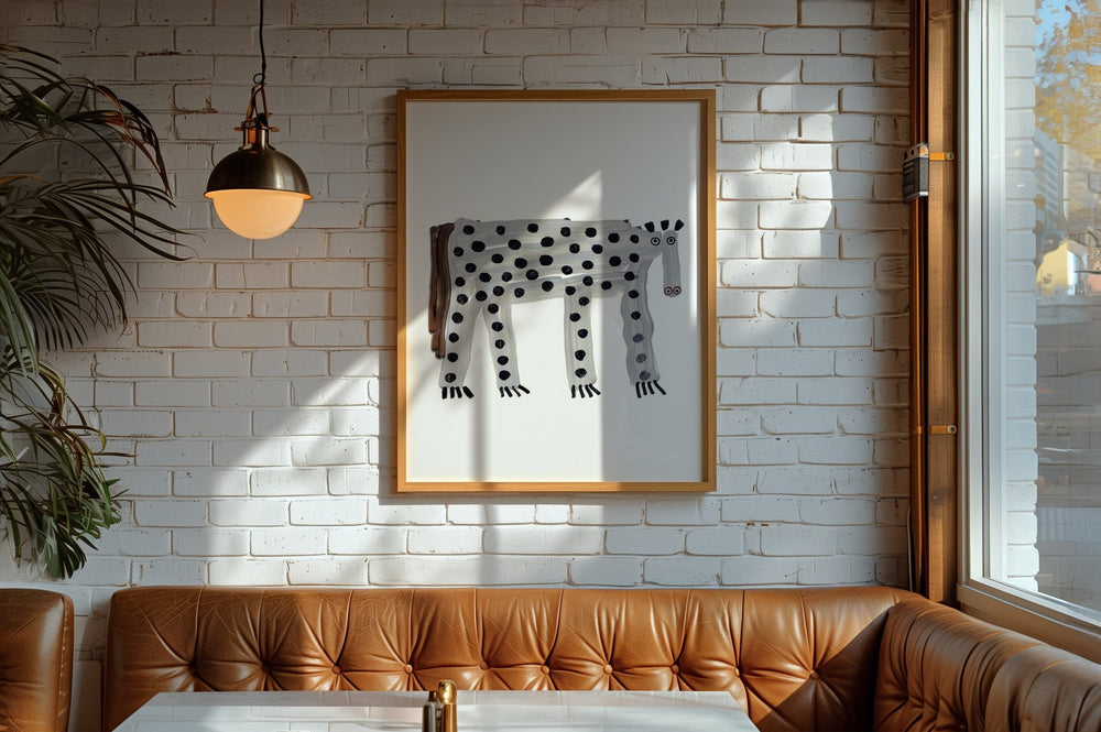 Grey Zebra Childrens Wall Art - Style My Wall