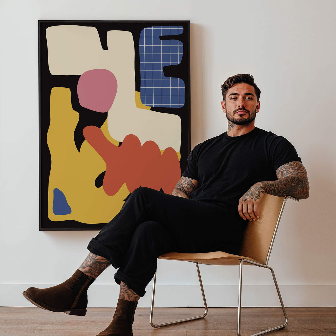 Gridlocked Chaos Art Poster wall - art - picture - poster