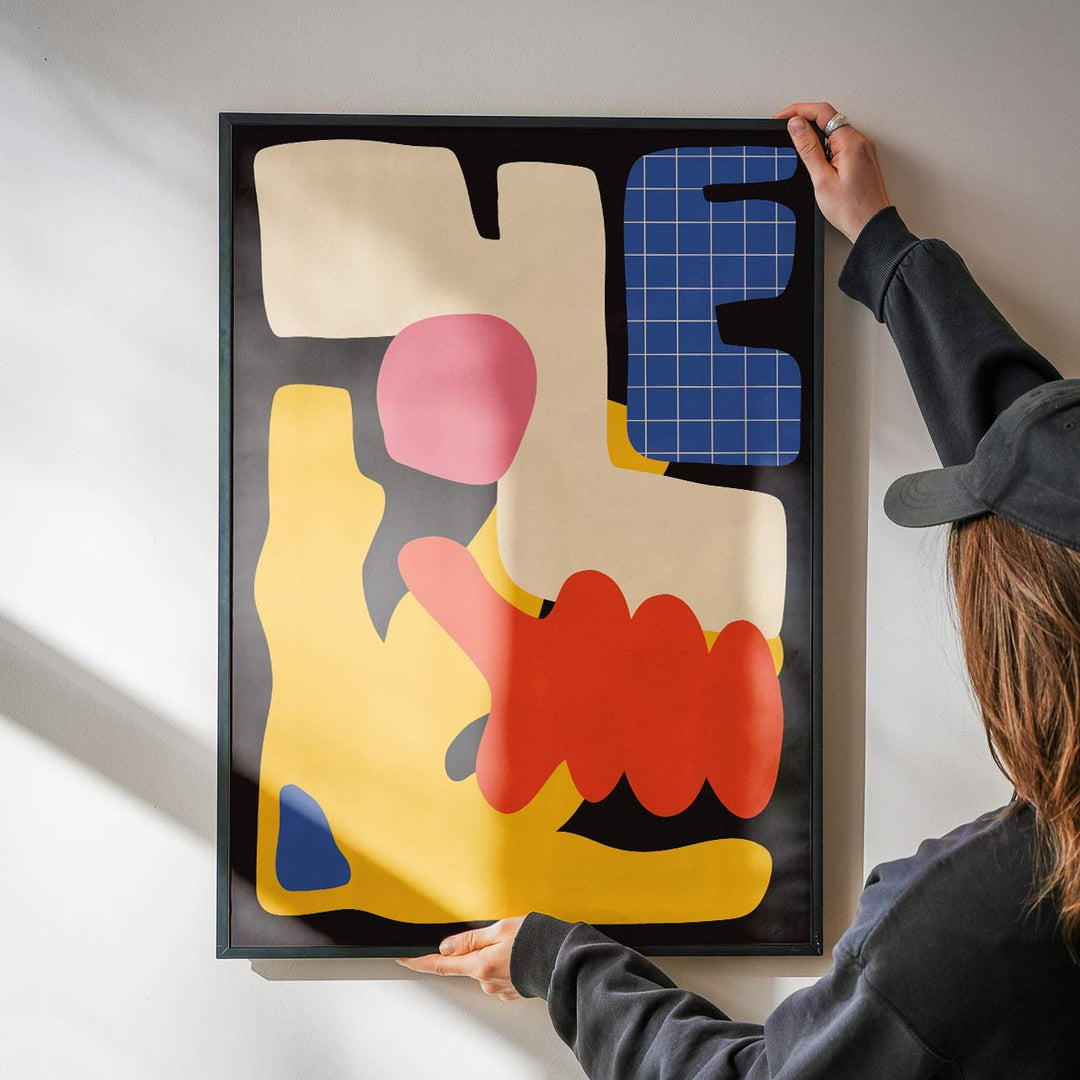 Gridlocked Chaos Art Poster wall - art - picture - poster