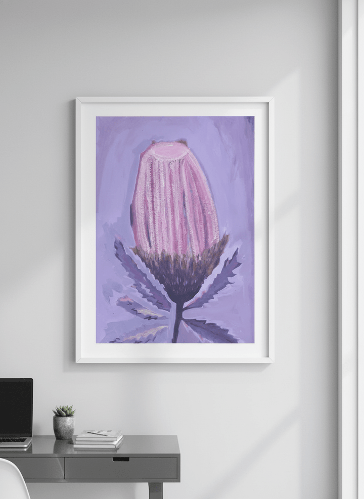 Contemporary wall art featured in a bright modern office workspace