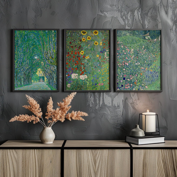 Gustav Klimt Trio Exhibition Prints Wall Art wall - art - picture - poster