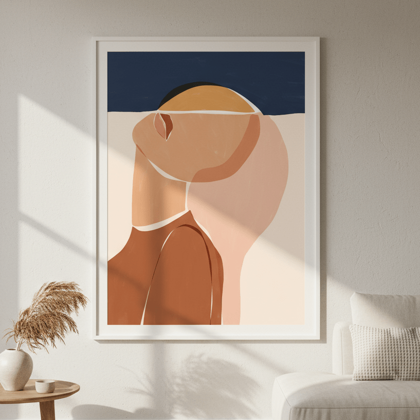 Half Face Half Sun by Ivy Green Illustrations wall - art - picture - poster