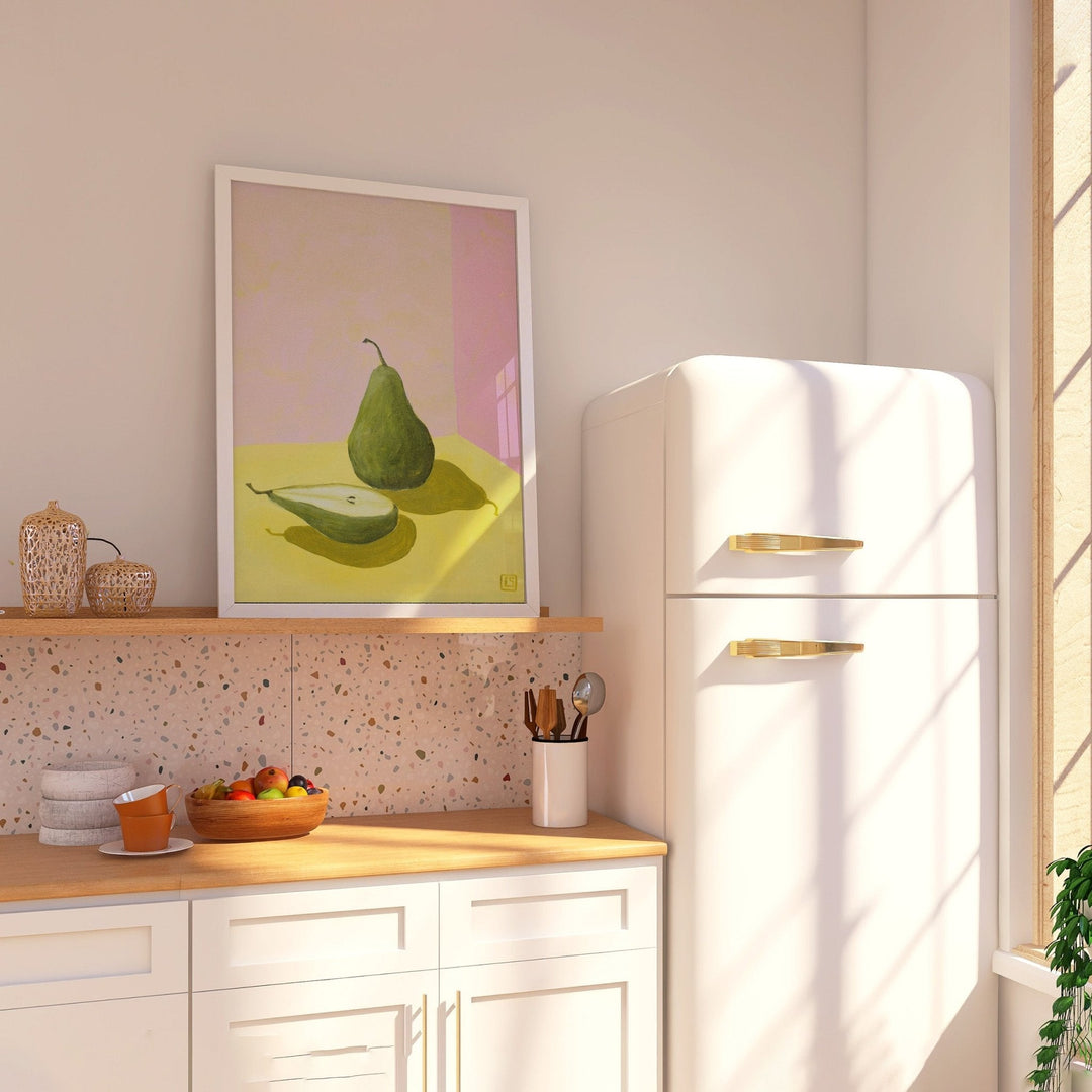 Hand Painted Pear Sunrise by Lucia Sankovic - Style My Wall