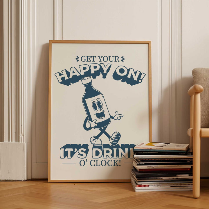 Happy Hour Drink O'Clock Wall Art - Style My Wall