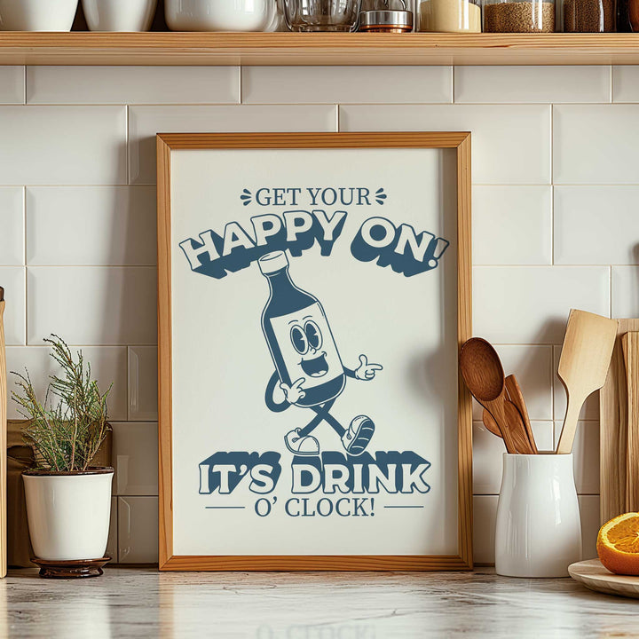 Happy Hour Drink O'Clock Wall Art - Style My Wall