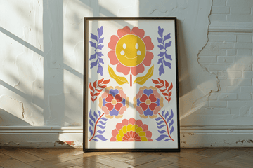 Happy Retro Flowers Artwork - Style My Wall