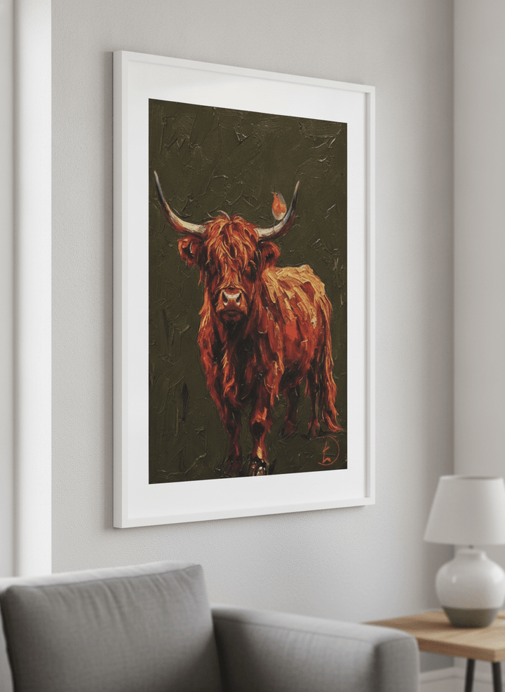 Modern wall art styled above a sofa in a neutral living room