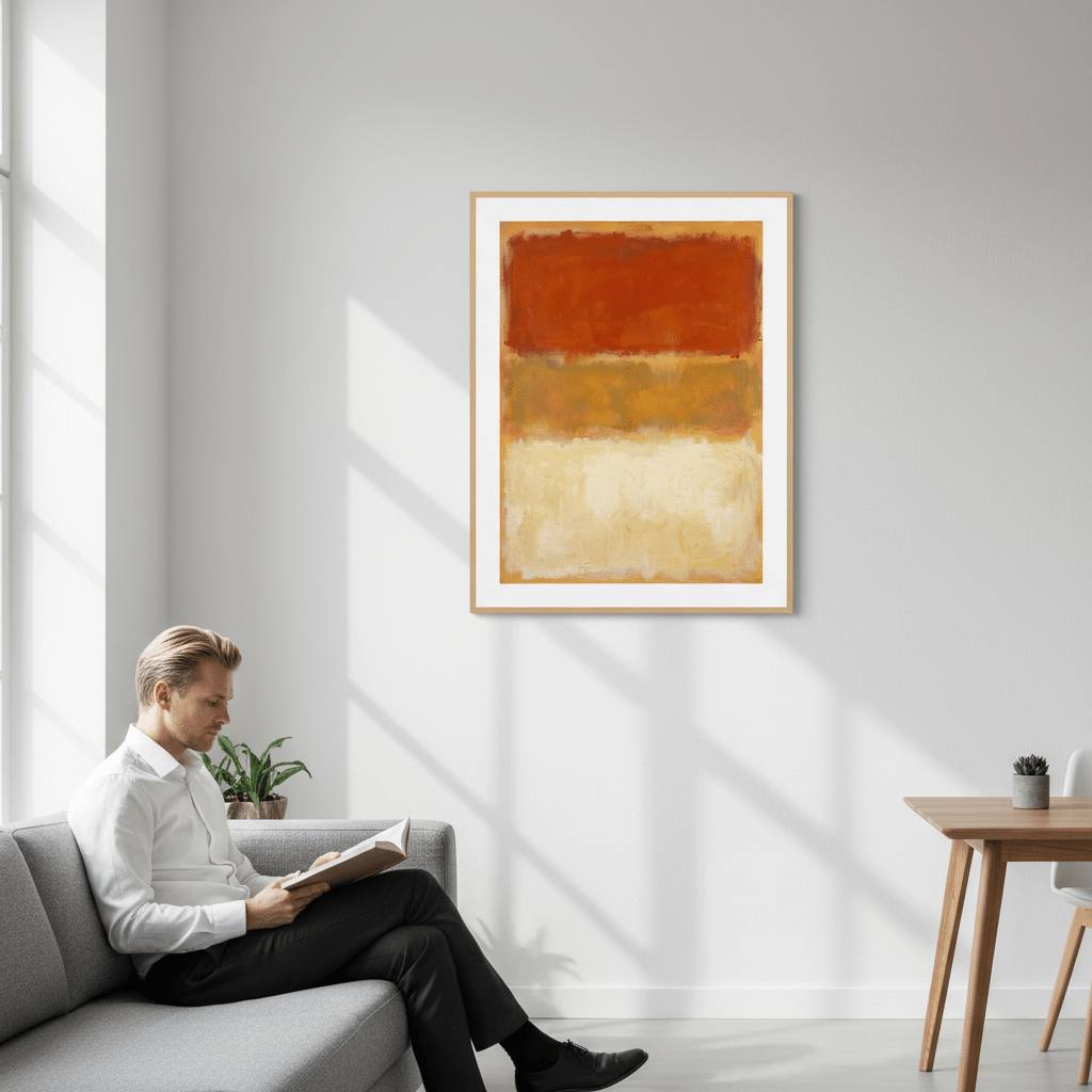 Harvest Glow Abstract Wall Art Inspired by Mark Rothko wall - art - picture - poster