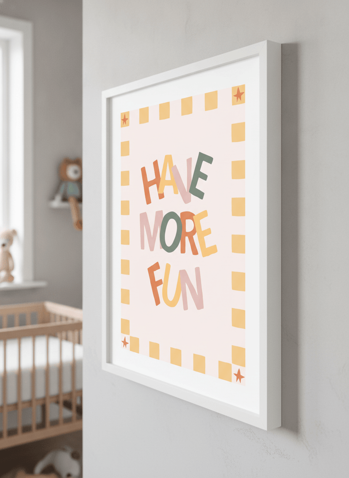 Soft neutral wall art styled in a serene nursery with pastel tones