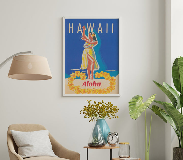 Hawaii Aloha Vintage Wall Art wall - art - picture - poster