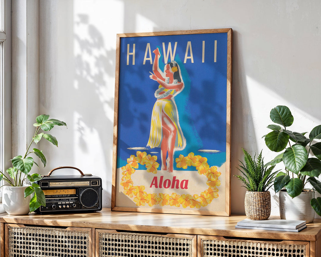 Hawaii Aloha Vintage Wall Art wall - art - picture - poster