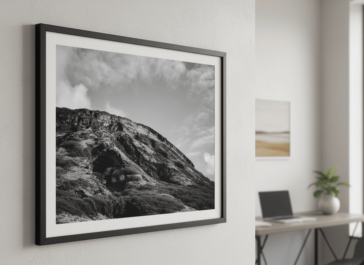 Contemporary wall art featured in a bright modern office workspace