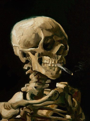 Head of a Skeleton with a Burning Cigarette Wall Art by Vincent van Gogh