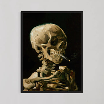 Head of a Skeleton with a Burning Cigarette Wall Art by Vincent van Gogh - Style My Wall