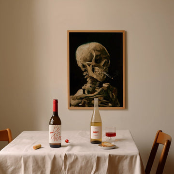 Head of a Skeleton with a Burning Cigarette Wall Art by Vincent van Gogh - Style My Wall