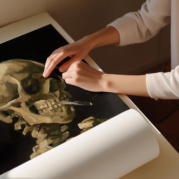 Head of a Skeleton with a Burning Cigarette Wall Art by Vincent van Gogh - Style My Wall