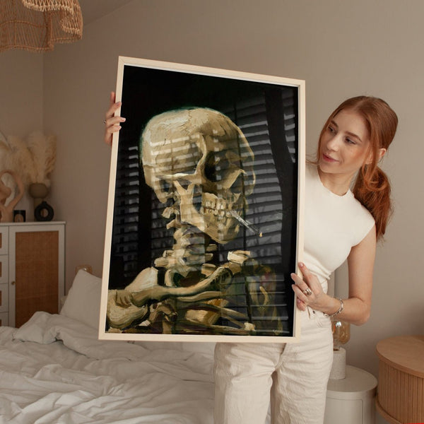 Head of a Skeleton with a Burning Cigarette Wall Art by Vincent van Gogh