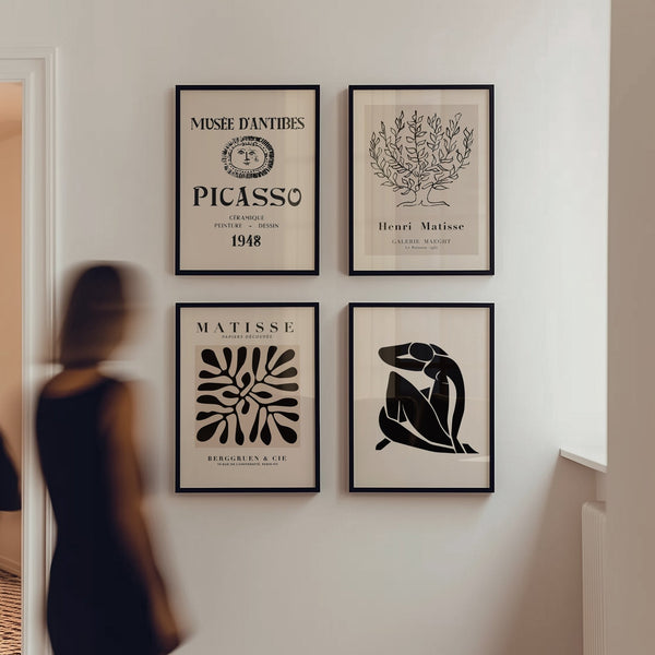 Henri Matisse Black Set of 4 Matching Prints