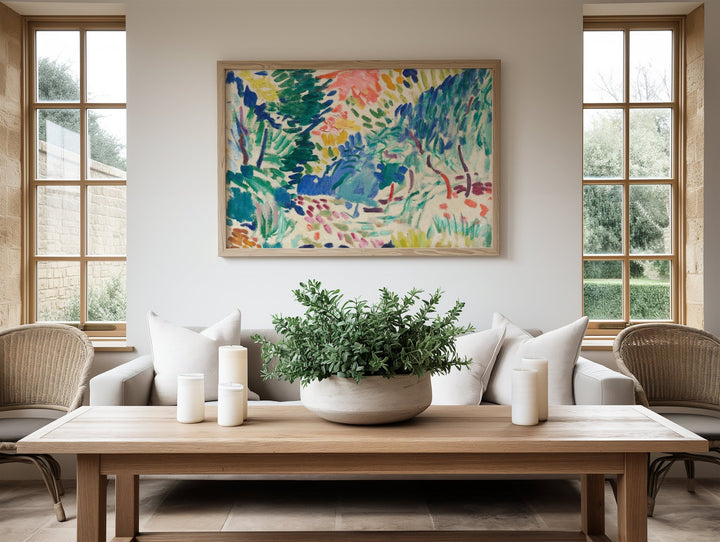 Henri Matisse Landscape at Colliourem,livingroom,timber border