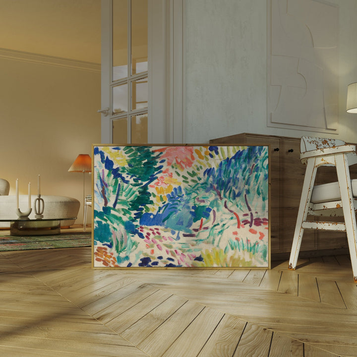 Henri Matisse Landscape at Colliourem,livingroom,timber border