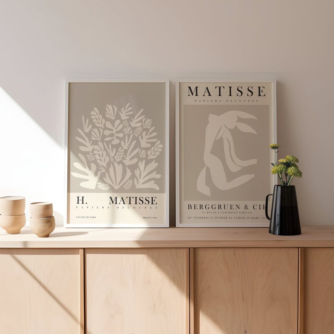 Henri Matisse - Neutral Boho Pair Wall Art Set - Style My Wall