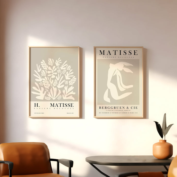 Henri Matisse - Neutral Boho Pair Wall Art Set - Style My Wall