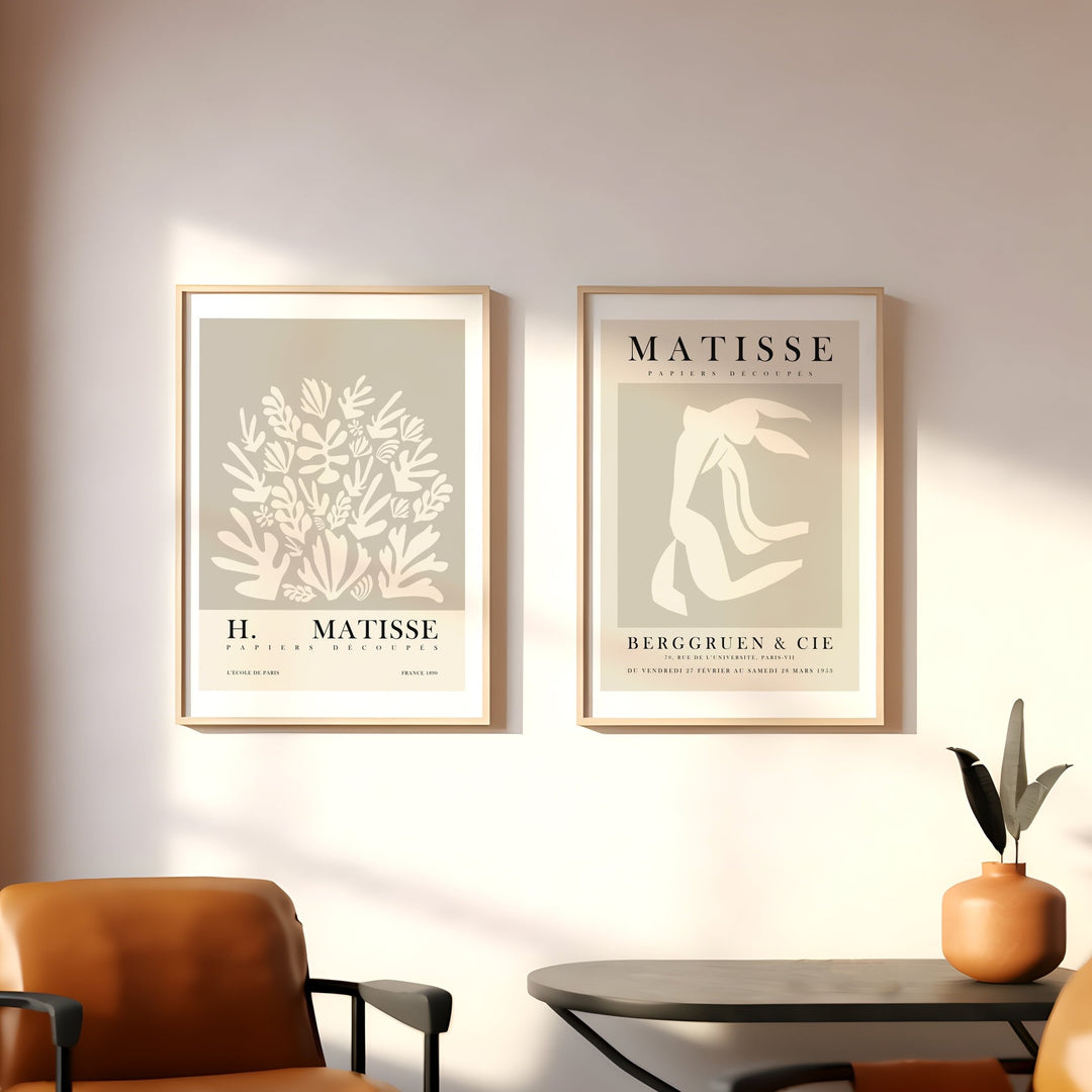 Henri Matisse - Neutral Boho Pair Wall Art Set - Style My Wall