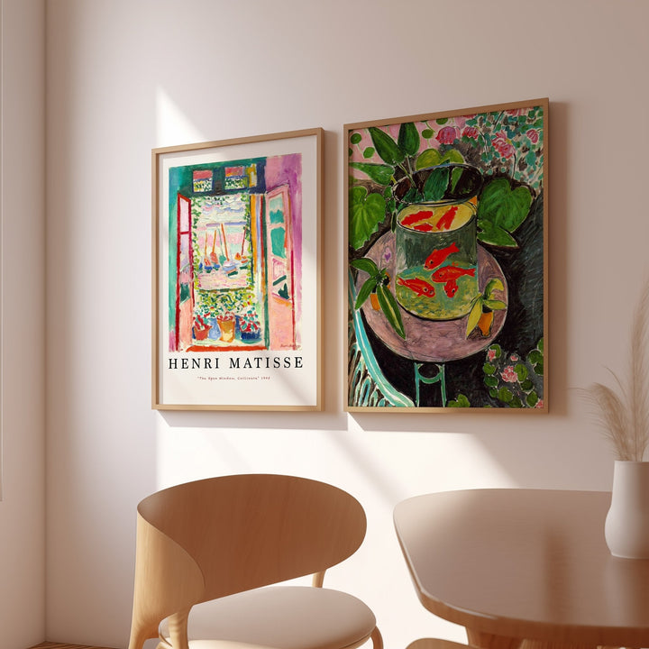 Henri Matisse Open Window & Goldfish Pair - Style My Wall