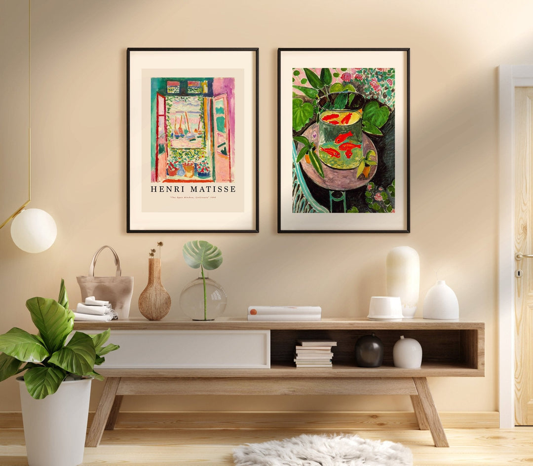 Henri Matisse Open Window & Goldfish Pair - Style My Wall