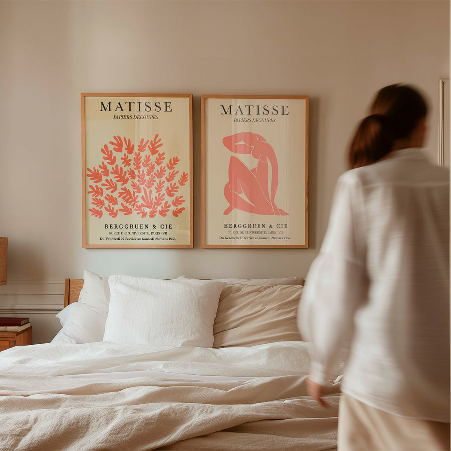 Henri Matisse - Papier Decoupes & Leaf Set of 2 Wall Art